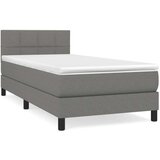  Box spring postelja z vzmetnico temno siva 90x190 cm blago, (20898687) | Shoptok.si