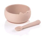 silikonska posuda za hranjenje + žlica, Pale