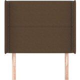  Vzglavje z ušesi temno rjavo 93x16x118/128 cm blago, (20952874) | Shoptok.si