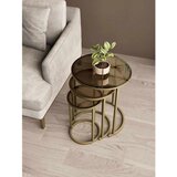 Hanah home set od 3 pomoćna stola Milas 3, antik / providno staklo Cene