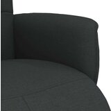  Naslonjač od tkanine s osloncem za noge crni | shoptok.hr