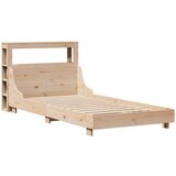 vidaXL Posteljni okvir z vzglavjem 90x190 cm trdna borovina, (21311293) | Shoptok.si