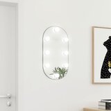 vidaXL Ogledalo s LED svjetlima 60 x 30 cm stakleno ovalno Cijene