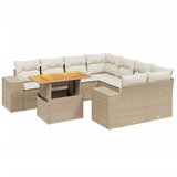 Maison Chic Seti vrtnega pohištva - Vrtna garnitura 9-delna z blazinami bež poli ratan, (21795778) | Shoptok.si