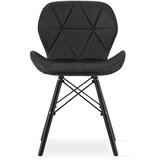 Brandless Stol LAGO ekokoža - črna / noge črne x 1, (22030867) | Shoptok.si