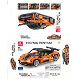 SPORTS Car Block Set 491 pcs. Orange Cene