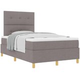  Krevet s opruga kutije Sivo-smeđa 120 x 190 cm tkanina Svjetlosiva | Shoptok.si