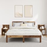vidaXL 2 kosi Omarice za posteljo Stari les 40x35x60 cm Inženirski les | Shoptok.si