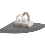  323913 Floating Corner Shelf High Gloss Grey 35x35x3,8 cm MDF | shoptok.hr