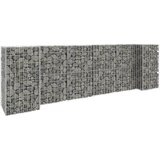 vidaXL Korito za rastline gabion H-oblike jeklo 260x40x80 cm Cene