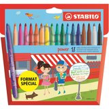 Stabilo pisalo z vlakneno konico power, okroglo, kartonska škatla 18, (21655641) | Shoptok.si