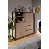 MID.YOU visoka komoda, antracit, barve hrasta | Shoptok.si