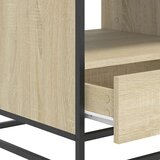 vidaXL Klubska mizica sonoma hrast 100x50x45 cm inženir. les in kovina | Shoptok.si