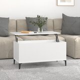 vidaXL Klubska mizica bela 90x44,5x45 cm inženirski les Cene