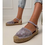 D/CEO Purple perforated espadrille sandals Santos | shoptok.hr