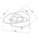  Ondaluce - LED prigušiva stropna svetiljka ROSE LED/70W/230V 63x67 cm zlatna | Eponuda.com