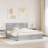  Krevetna konstrukcija Siva Sonoma 180 x 200 cm Inženjersko Drvo | Eponuda.com