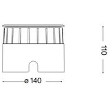 Ideal Lux- LED ugradna podna svetiljka FLOOR LED/12W/230V Ø 14 cm CRI 90 IP67 hrom | Eponuda.com