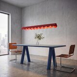 Thoro Rdeča aluminijasta LED viseča svetilka BISCUIT &amp;ndash; Slike
