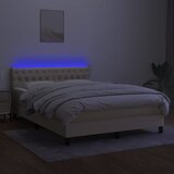  box spring s madracem LED krem 140x200 cm od tkanine | shoptok.hr