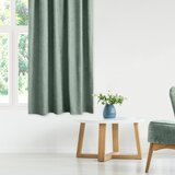  Curtain MILANA color mint style classic silver silver metal eyelets chenille 140x245 HOMEDE | shoptok.hr