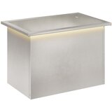  Vrtna posuda za sadnju s LED svjetlom Srebrna 40 x 60 x 40 cm Slike