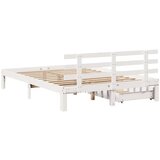 vidaXL Okvir kreveta s ladicama bez madraca bijeli 120x190 cm | shoptok.hr