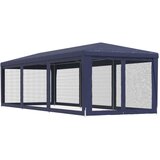 Šator za zabave s 8 mrežastih bočnih zidova plavi 3 x 9 m HDPE | shoptok.hr