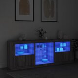  Komoda s LED svjetlima boja sivog hrasta 181,5x37x67 cm | shoptok.hr