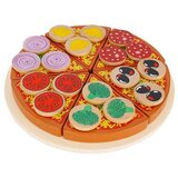Kruzzel drvena pizza na čičak s rezačem i lopaticom, 27 dijelova | shoptok.hr