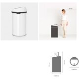 Brabantia koš na dotik bel 108686 | Shoptok.si