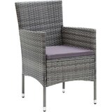 vidaXL set od 5 vrtnih stolica sive poli ratan | shoptok.hr