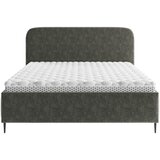 MID.YOU OBLAZINJENA POSTELJA 180 cm x 200 cm , les, tekstil, leseni material antracit | Shoptok.si