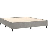  Box spring s madracem LED svjetlosivi 160x200 cm baršun | shoptok.hr