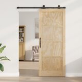 vidaXL Drsna vrata s kompletom strojne opreme 'ORKDAL'Trden borov les | Shoptok.si