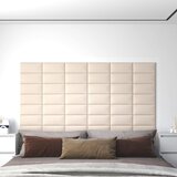 vidaXL Stenski paneli 12 kosov krem 30x15 cm žamet 0,54 m² Cene