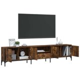 TV omarica s predalom dimljeni hrast 200x25x44 cm inž. les | Shoptok.si