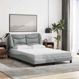  Okvir za krevet bez madraca Hvar svjetlosivi 140x200 cm od tkanine | shoptok.hr