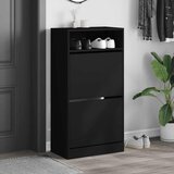 Ormarić za cipele crni 60 x 34 x 116 cm od konstruiranog drva | Eponuda.com
