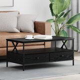 vidaXL Klubska miza Črni hrast 100 x 51 x 45 cm Konstruiran les Cene