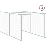  Kućica za pse s krovom svjetlosiva 117 x 609 x 123 cm čelična | shoptok.hr