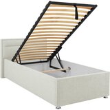 MID.YOU OBLAZINJENA POSTELJA 90 cm x 200 cm , les, kovina, umetna masa, tekstil krem barve | Shoptok.si