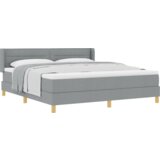  Postelja z vzmetnico Svetlo siva 200 x 180 cm Poliester, (5000128507) Slike