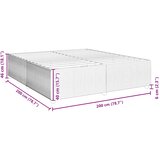  Okvir za krevet bez madraca crni 200x200 cm baršunasti | shoptok.hr
