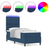  Posteljna vzmetnica z vzmetnico & LED modra 80x200 cm Tkanina, (22083342) | Shoptok.si