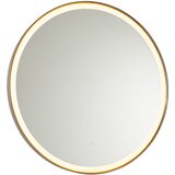 QAZQA Kopalniško ogledalo rožnato zlato 70 cm z LED z zatemnitvijo na dotik - Miral | Shoptok.si