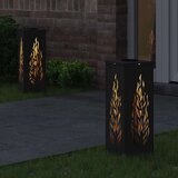  Solarna LED svjetlost za stazu 2 pcs Crna Hladno valjana čelika | shoptok.hr