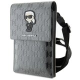 Karl Lagerfeld SAFFIANO MONOGRAM IKONIK ROČNA TORBA - SREBRNA ŽENSKA, (22007711) | Shoptok.si