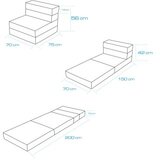 Atelier Del Sofa fotelja na rasklapanje valeria, 70 x 56 x 75 cm, siva | ePonuda.com