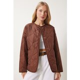 Happiness İstanbul Women's Brown Large Pocket Quilted Jacket | Shoptok.si